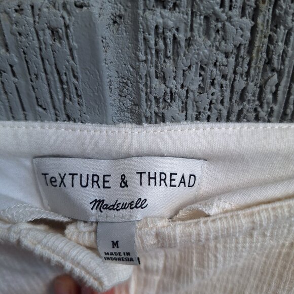 Madewell Texture & Thread Button-Front Tank Dress White Cream Cottage Medium - Picture 9 of 9